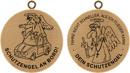 Schutzengel - Holzplakette